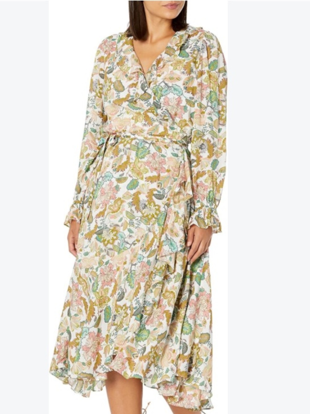 Buffalo floral wrap dress.